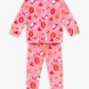 Pijama Infantil Feminino Blusa Manga Longa e Calça Donuts Rosa Fernanda Ramos Kids