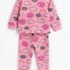 Pijama Infantil Feminino Blusa Manga Longa e Calça Nuvens Rosa Fernanda Ramos Kids