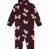 Pijama Macacão Infantil Feminino Peluciado com Bolinhas Preto Fernanda Ramos Kids