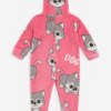 Pijama Macacão Infantil Feminino Peluciado Gatinhos Rosa Fernanda Ramos Kids