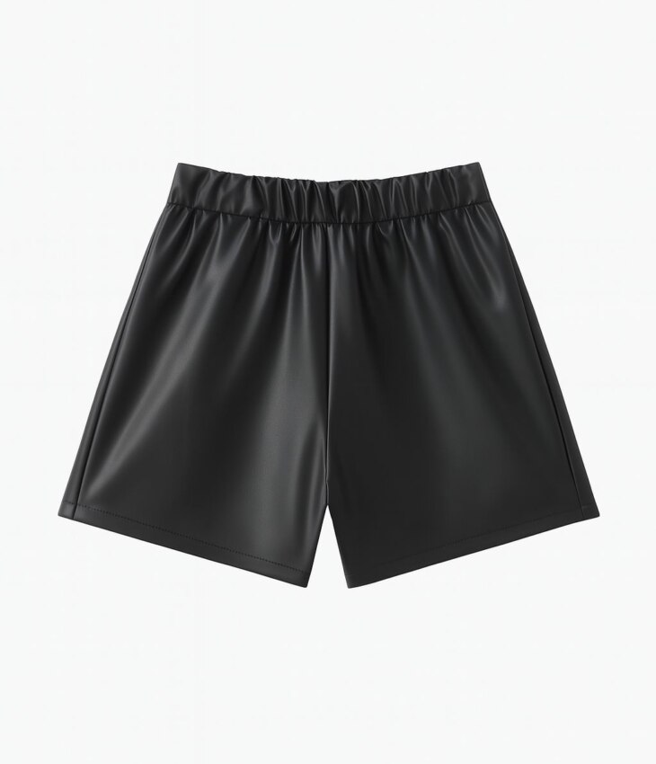 Short Saia Infantil Feminino com Botões e Amarração Preto Fernanda Ramos Kids