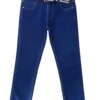 Calça Masculina Infantil Jeans Escuro Skinny com Cinto Fernanda Ramos Kids