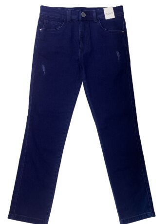 Calça Masculina Infantil Jeans Escuro Skinny com Detalhes Fernanda Ramos Kids