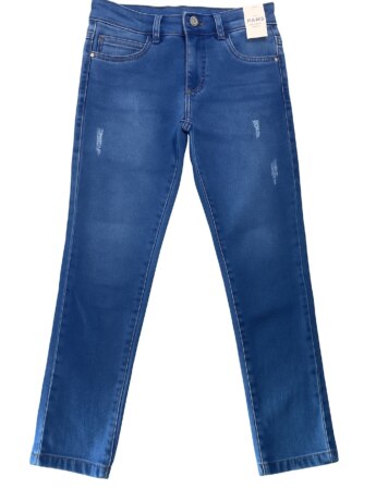 Calça Masculina Infantil Jeans Skinny com Detalhe Destroyd Fernanda Ramos Kids