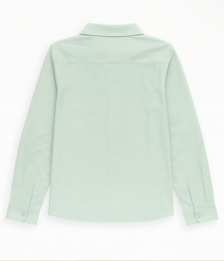 Camisa Infantil Masculina Manga Longa Social Mesclada Verde Fernanda Ramos Kids