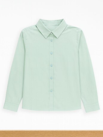 Camisa Infantil Masculina Manga Longa Social Mesclada Verde Fernanda Ramos Kids