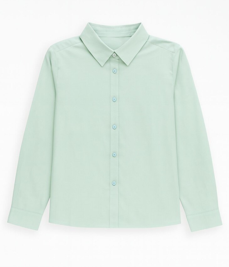 Camisa Infantil Masculina Manga Longa Social Mesclada Verde Fernanda Ramos Kids