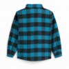 Camisa Infantil Masculina Manga Longa Xadrez Azul Piscina Fernanda Ramos Kids