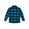 Camisa Infantil Masculina Manga Longa Xadrez Azul Piscina Fernanda Ramos Kids