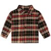 Camisa Infantil Masculina Manga Longa Xadrez Cru Fernanda Ramos Kids