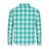 Camisa Infantil Masculina Manga Longa Xadrez Verde Água Fernanda Ramos Kids