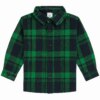 Camisa Infantil Masculina Manga Longa Xadrez Verde Menta Fernanda Ramos Kids