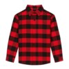 Camisa Infantil Masculina Manga Longa Xadrez Vermelha e Preta Fernanda Ramos Kids