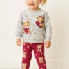 Conjunto Infantil Feminino Casaco e Legging Estampa Ursos Fernanda Ramos Kids