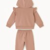fernandaramoskids com­ br Conjunto Infantil Feminino Moletom Jaqueta Coração e Calça Rose1