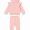 Conjunto Infantil Feminino Moletom Jaqueta Estrelinha e Calça Rosa Fernanda Ramos Kids