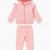 Conjunto Infantil Feminino Moletom Jaqueta Estrelinha e Calça Rosa Fernanda Ramos Kids