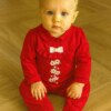 Macacão Infantil Feminino Vermelho com Flores Fernanda Ramos Kids