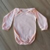 Body Infantil Unissex Manga Longa com Fecho e Punho Salmão Fernanda Ramos Kids