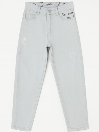 Calça Feminina Infantil Jeans Mom Clara com Detalhes Fernanda Ramos Kids
