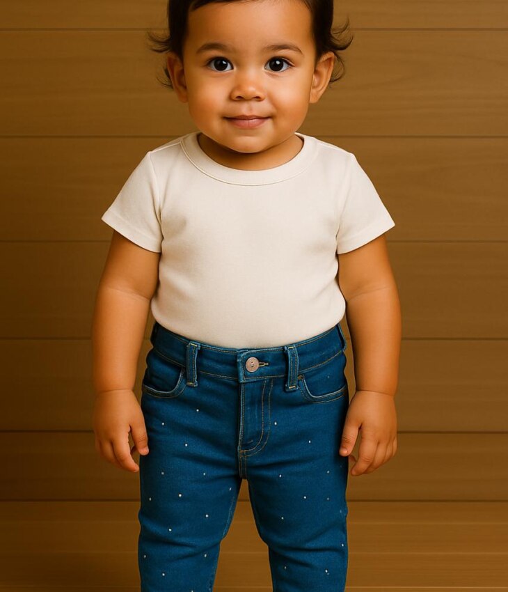 Calça Feminina Jeans Jegging com Brilho Fernanda Ramos Kids