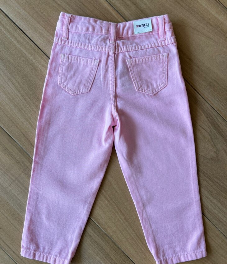 fernandaramoskids com­ br Calça Feminina Jeans Mom Rosa com Brilho1