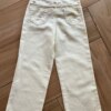 Calça Feminina Jeans Wide Leg Infantil Amarela com Cinto Fernanda Ramos Kids