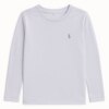 Camiseta Infantil Masculina Básica Manga Longa Branco Fernanda Ramos Kids