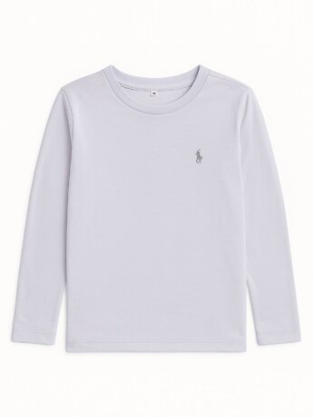 Camiseta Infantil Masculina Básica Manga Longa Branco Fernanda Ramos Kids