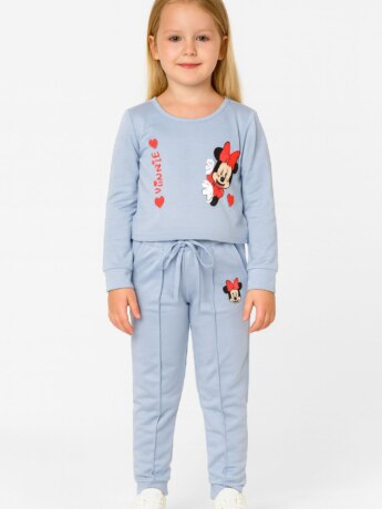 Conjunto Infantil Feminino Blusa Manga Longa e Calça Azul Fernanda Ramos Kids