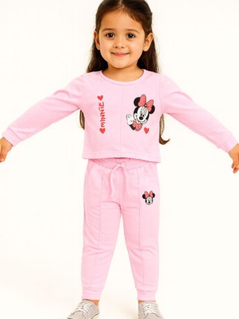 Conjunto Infantil Feminino Blusa Manga Longa e Calça Rosa Fernanda Ramos Kids