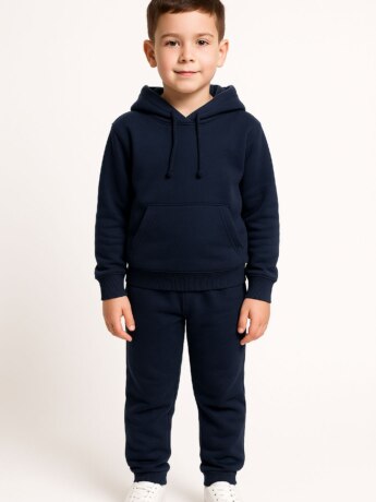 Conjunto Infantil Masculino Blusa com Bolso e Calça Azul Fernanda Ramos Kids