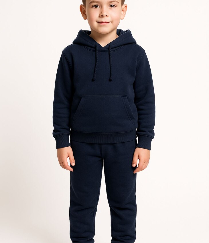 Conjunto Infantil Masculino Blusa com Bolso e Calça Azul Fernanda Ramos Kids