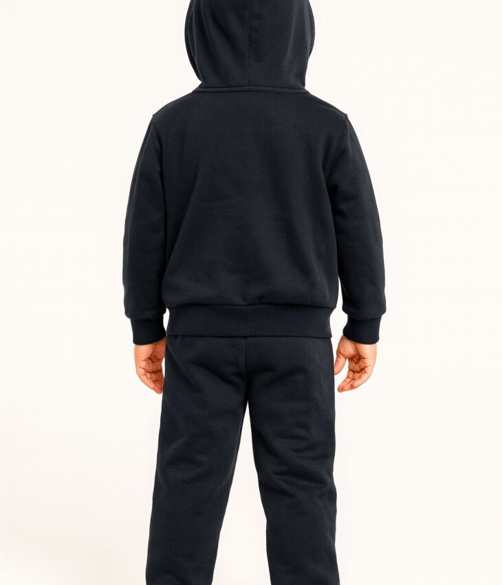 Conjunto Infantil Masculino Jaqueta Preta e Calça Jogger Preta Fernanda Ramos Kids