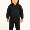 Conjunto Infantil Masculino Jaqueta Preta e Calça Jogger Preta Fernanda Ramos Kids