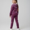 Conjunto Infantil Veludo Blusa Manga Longa e Calça Roxo Fernanda Ramos Kids