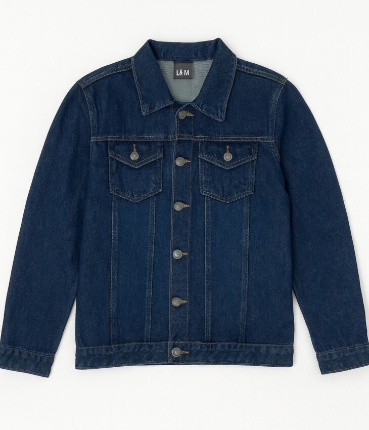 Jaqueta Infantil Masculino Jeans com Bolsos Frontal Fernanda Ramos Kids