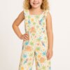 Macacão Infantil Feminino em Viscose Estampado Fernanda Ramos Kids