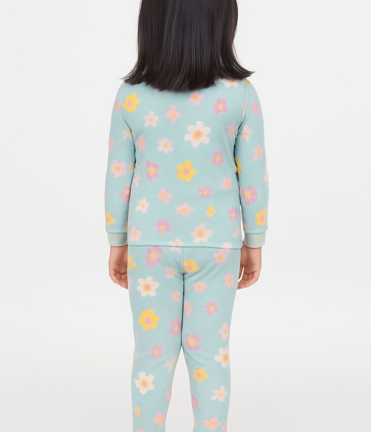 Pijama Infantil Feminino Blusa Manga Longa e Calça Flores Fernanda Ramos Kids