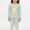 Pijama Infantil Feminino Blusa Manga Longa e Calça Flores Fernanda Ramos Kids