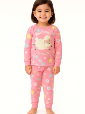 Pijama Infantil Feminino Blusa Manga Longa e Calça Ovelha Fernanda Ramos Kids