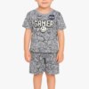 Pijama Infantil Masculino Camiseta e Bermuda Gamer Fernanda Ramos Kids