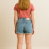 fernandaramoskids com­ br Short Infantil Feminino Jeans Asa Delta com Barra Desfiada1