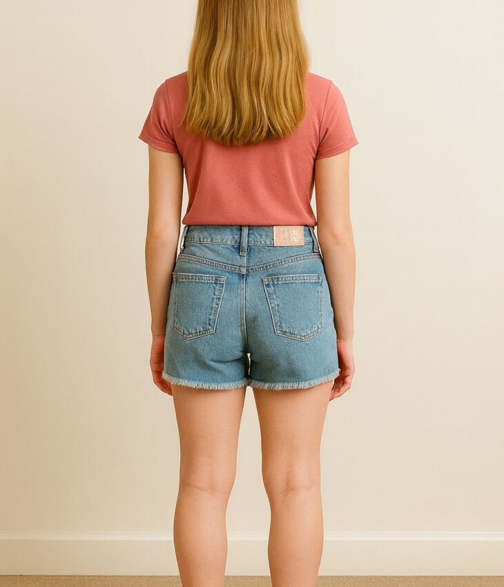 fernandaramoskids com­ br Short Infantil Feminino Jeans Asa Delta com Barra Desfiada1