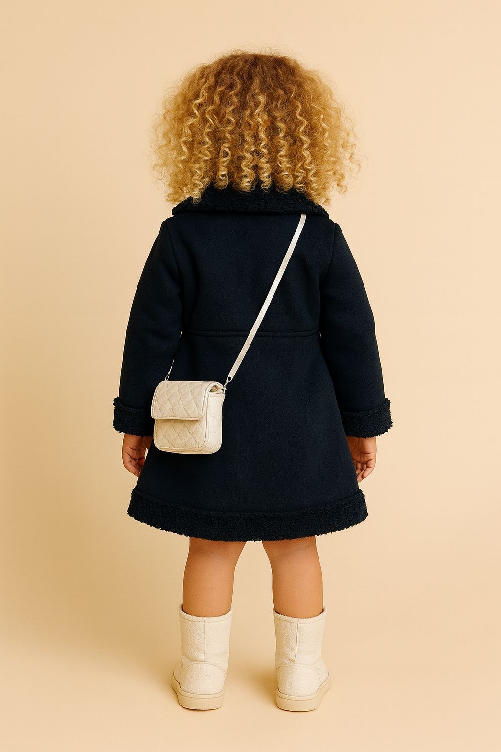 fernandaramoskids com br Sobretudo Infantil Feminino Preto com Botões1