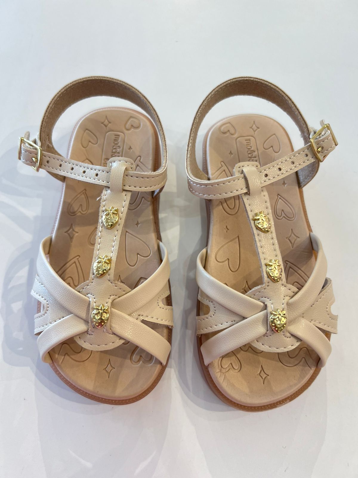 Sandália Infantil Feminina de Luzes Led Creme da Fernanda Ramos Kids