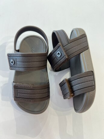 Sandália Papete Infantil Masculina Cartago Marrom da Fernanda Ramos Kids