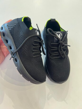 Tênis Infantil Masculino Preto Amarelo Neon da Fernanda Ramos Kids