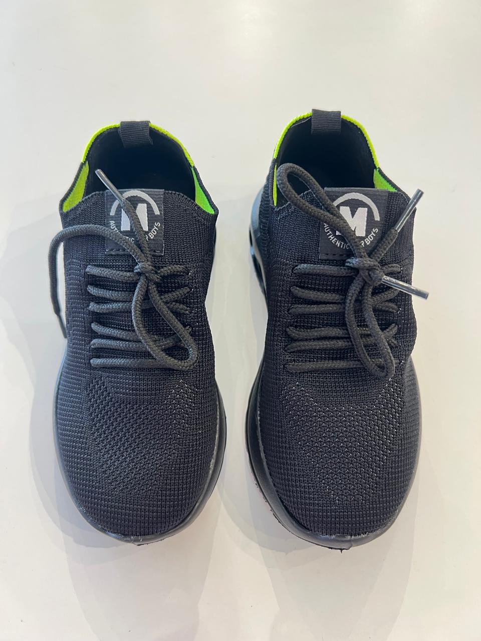 Tênis Infantil Masculino Preto Amarelo Neon da Fernanda Ramos Kids