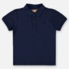 Camisa Polo Infantil Masculina em Suedine Azul Escuro da Fernanda Ramos Kids